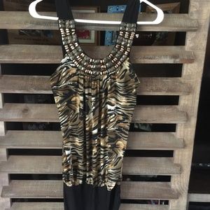 Sexy Sleeveless Animal Print Dress